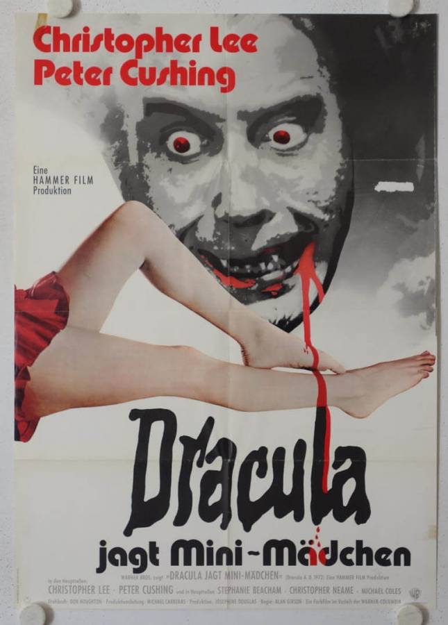 Dracula jagt Mini-Mädchen originales deutsches Filmplakat